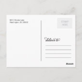 Schultafel Danke Postkarte (Rückseite)