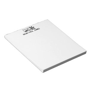 Schultafel Herr Gelb und Grün Zickzack-Chevron Notizblock