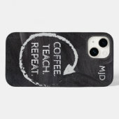 Schultafel-Phrasen-Monogramm Case-Mate iPhone Hülle (Rückseite (Horizontal))