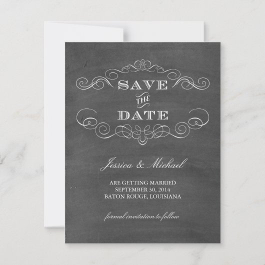 Schultafel Save the Date (Vorderseite)