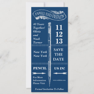 Schultafel Vintage Save The Date Jahrestag