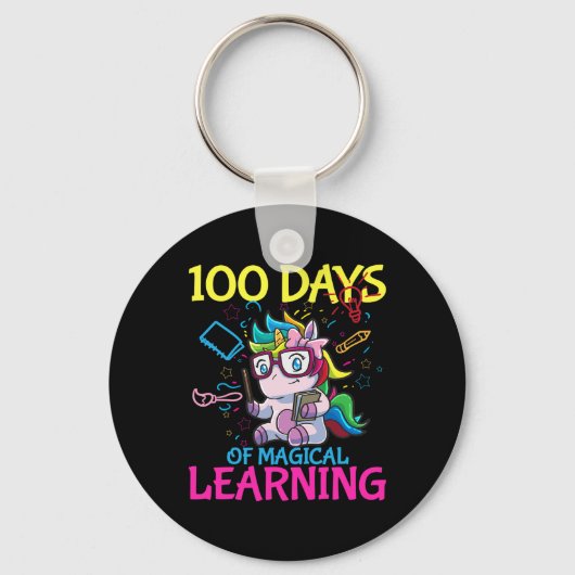 Schultag 100 Tage 1 Schlüsselanhänger (Vorderseite)