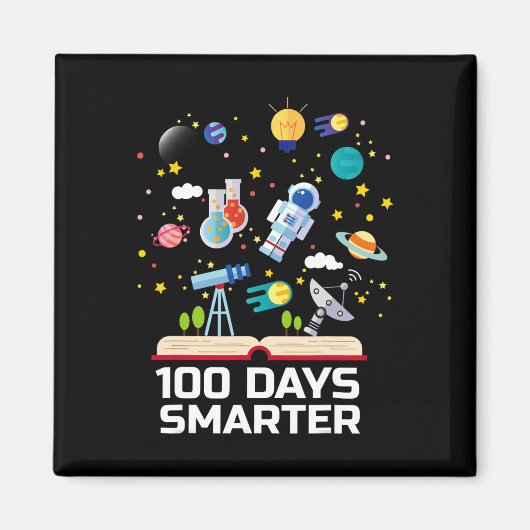 Schultag 100 Tage intelligenter Bücher Platz über Magnet (Vorne)
