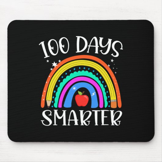 Schultag 100 Tage intelligenter Lehrer und Schüler Mousepad (Vorne)