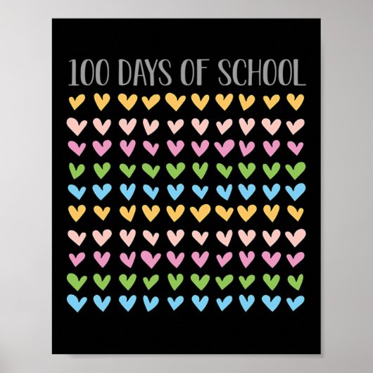 Schultag 100. Vintag Teacher Retro Poster (Vorne)