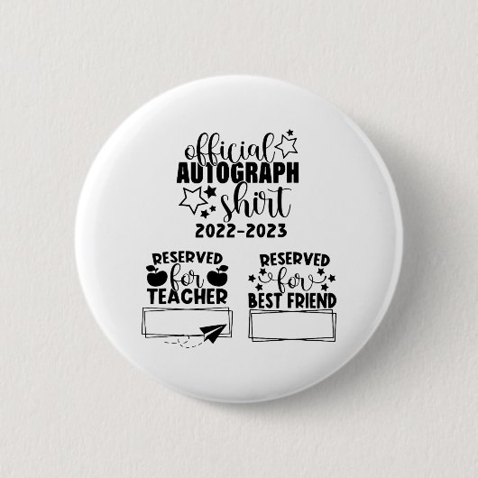 Schultag 2022-2023 Autografischer Abschluss Button (Vorderseite)