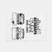 Schultag 2022-2023 Autografischer Abschluss Fleecedecke (Vorderseite (Horizontal))