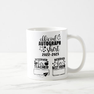 Schultag 2022-2023 Autografischer Abschluss Kaffeetasse