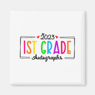 Schultag 2023 Autograph 1st Grade Abschluss Magnet