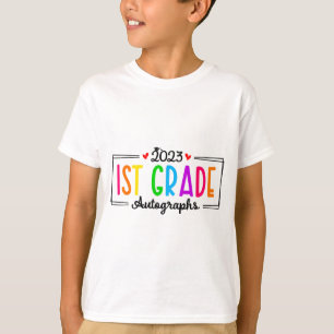 Schultag 2023 Autograph 1st Grade Abschluss T-Shirt