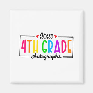 Schultag 2023 Autograph 4. Klasse Abschluss Magnet