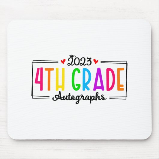 Schultag 2023 Autograph 4. Klasse Abschluss Mousepad (Vorne)