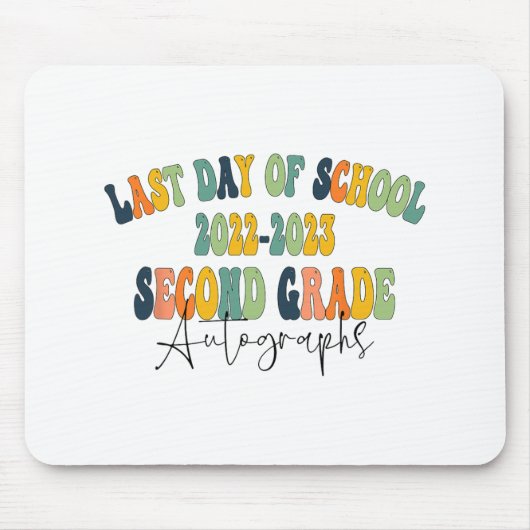 Schultag 2. Klasse Autographs 2023 Mousepad (Vorne)
