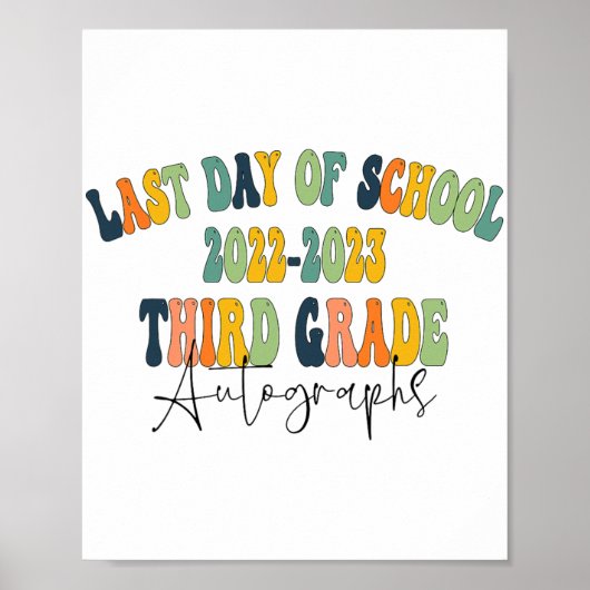 Schultag 3. Grade Autographs 2023 Poster (Vorne)