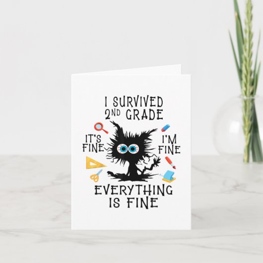 Schultag Abschluss ich überlebte 2. Karte (Vorderseite)