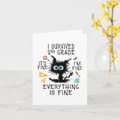 Schultag Abschluss ich überlebte 2. Karte (Gelbe Blume)