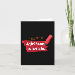 Schultag Autogramm Grundschule 4. Klasse Schüler Karte