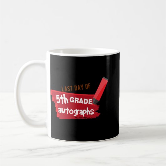 Schultag Autograph Elementarstufe 5. Klasse Kaffeetasse (Links)