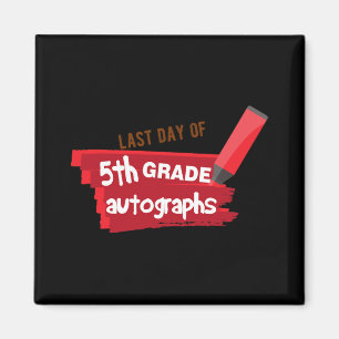 Schultag Autograph Elementarstufe 5. Klasse Magnet