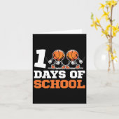 Schultag Basketball Kinder 100 Tage Schule 1 Karte (Gelbe Blume)