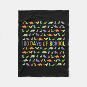 Schultag - Dinosaurier - einfache 100 Tage Schulze Fleecedecke