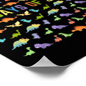 Schultag - Dinosaurier - einfache 100 Tage Schulze Poster (Ecke)