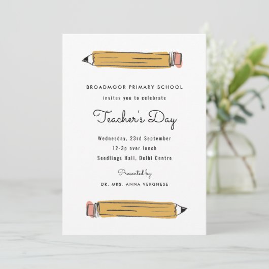 Schultag Einladung (Stehend Vorderseite)