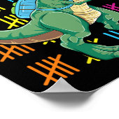 Schultag für Kleinkinder T-rex Poster (Ecke)