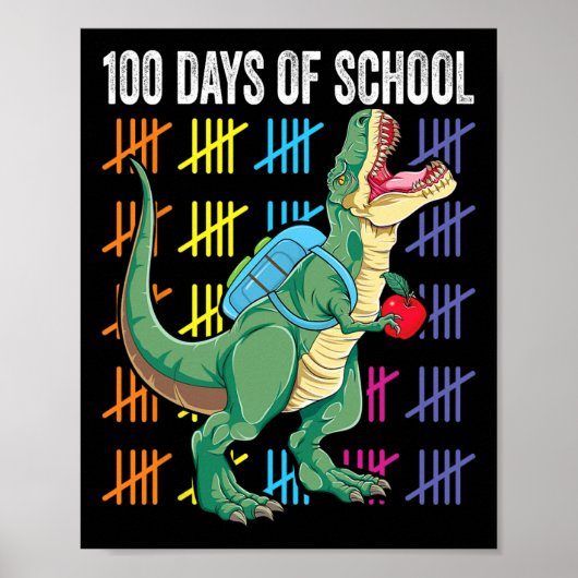 Schultag für Kleinkinder T-rex Poster (Vorne)