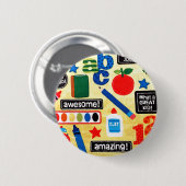 Schultag-Gewebe-Druck Button (Vorne & Hinten)