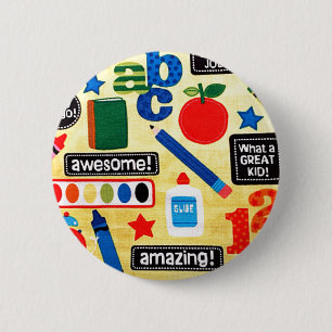 Schultag-Gewebe-Druck Button