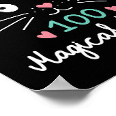 Schultag Katze 100 Magische Tage Lehrer G Poster (Ecke)