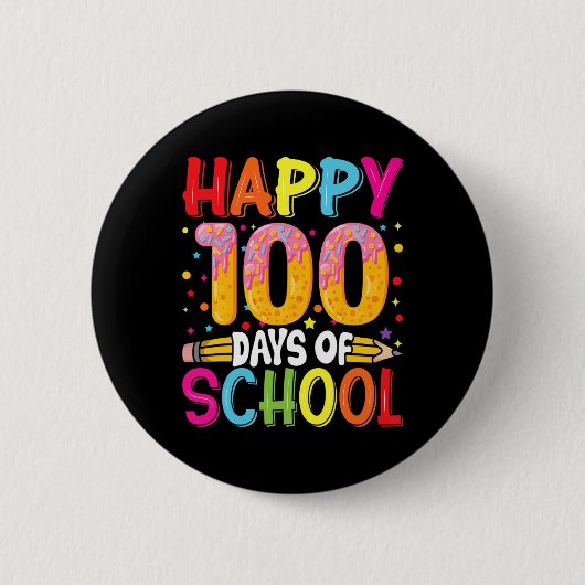 Schultag Kinder 100 Tage 5 Button (Vorderseite)