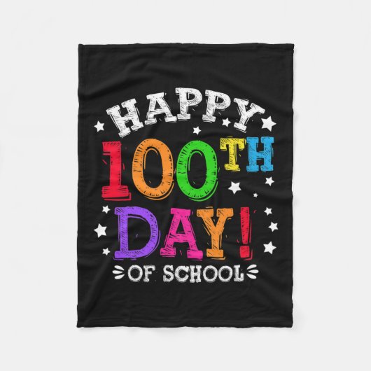 Schultag Kinder 100 Tage 7 Fleecedecke (Vorderseite)