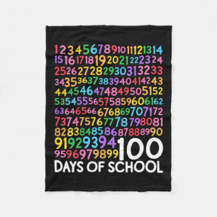 Schultag Kinder 100 Tage Mathematik Zahl Fleecedecke