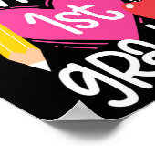 Schultag Kleine Miss 1-Grader Girls Poster (Ecke)