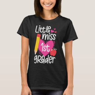 Schultag Kleine Miss 1-Grader Girls T-Shirt