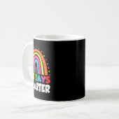 Schultag Lehrer 100 Tage klüger Rainb Kaffeetasse (Vorderseite Links)