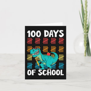 Schultag Lehrer Kinder Jungen Dino Happy 100 Da Karte
