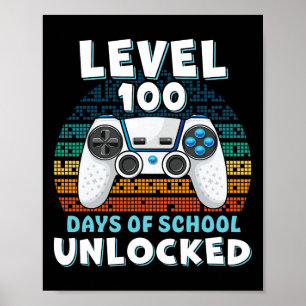 Schultag Mädchen Kinder 100 Tage Schule Poster