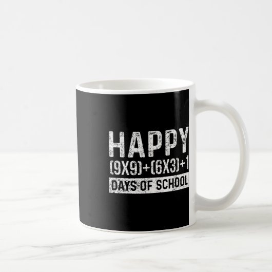 Schultag Mathematiklehrer Student Vintag Kaffeetasse (Rechts)
