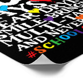 Schultag Niedlich School Counselor Poster (Ecke)