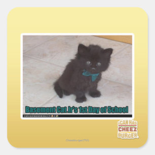 Schultag Quadratischer Aufkleber