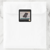 Schultag Quadratischer Aufkleber (Tasche)