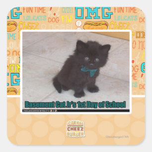 Schultag Quadratischer Aufkleber