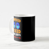 Schultag überlebte ich 100 Tage Maskenschule Kaffeetasse (Vorderseite Links)