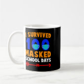 Schultag überlebte ich 100 Tage Maskenschule Kaffeetasse (Links)