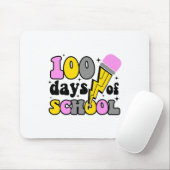 Schultage Blitz Bolt Stift Lehrer 100. Mousepad (Mit Mouse)