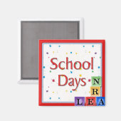 Schultage Blocks Magnet (Vorderseite/Rückseite)