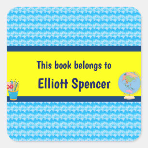 Schultage Dieses Buch gehört ganz nach Maß Quadratischer Aufkleber